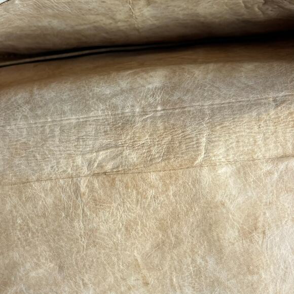 Vintage Folk Crafted Reptile Lizard Skin Crossbody Bag Purse Fold Over Tan - Picture 13 of 16